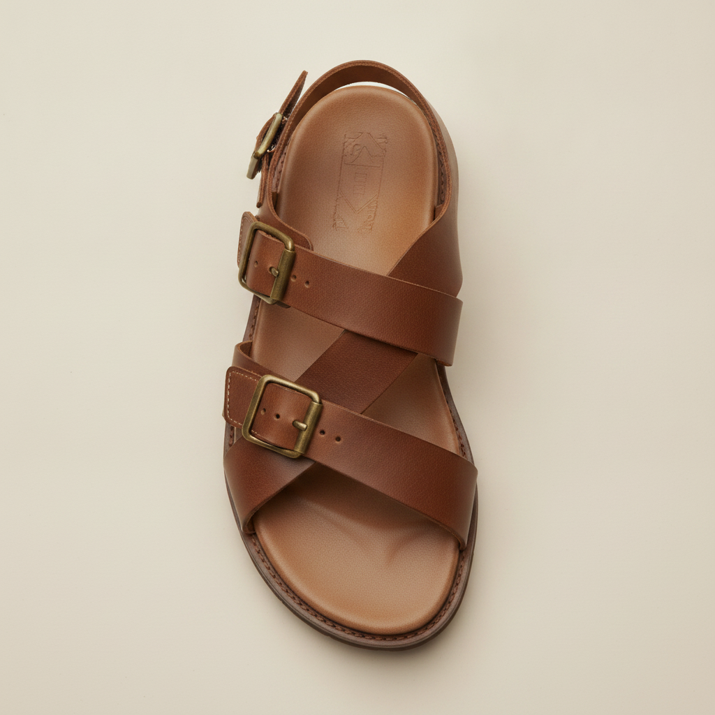 Sandali Uomo in Pelle – Eleganti e Comodi Estivi - vista dall'alto