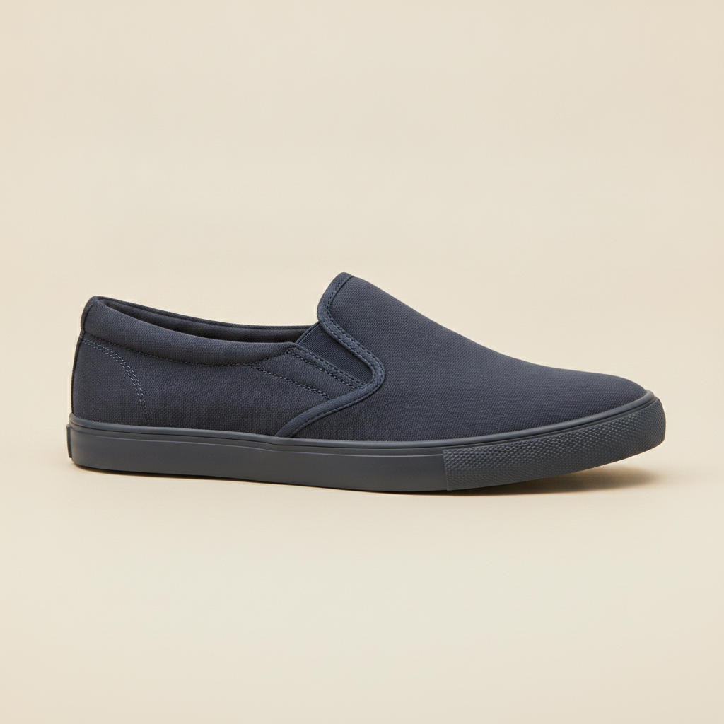 Scarpe Uomo Slip-On in Tela – Mocassino Casual Estivo Senza Lacci - vista laterale