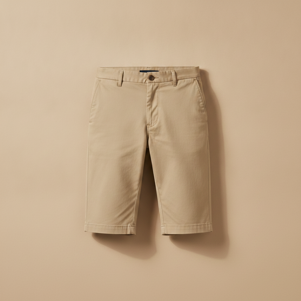 Pantaloncini Chino Slim Uomo – Vestibilità Moderna Aderente - Beige