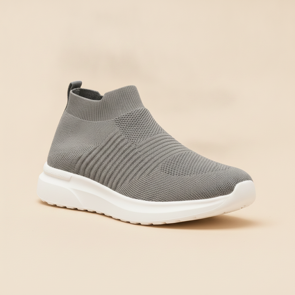 Sneakers Uomo in Tessuto Knit – Leggere e Traspiranti Ultra Comode - Grigio