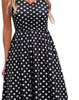 Mila Abito Estivo Donna – Abito A-Line Senza Maniche con Scollo Halter Stampa Chic Sexy