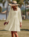 Charlotte Vestito Elegante Donna – Vestito Midi con Scollo a V, Maniche Lunghe a Sbuffo e Tasche