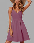 Chloe Vestito Donna – Vestito Mini in Raso con Scollo a V, Spalline Sottili, Tasche, Elegante per la Sera
