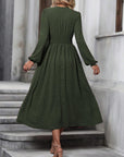 Vestito Donna Tierra Pois – Taglio A-Line, Scollo a V, Vita Alta Plissettata Elegante