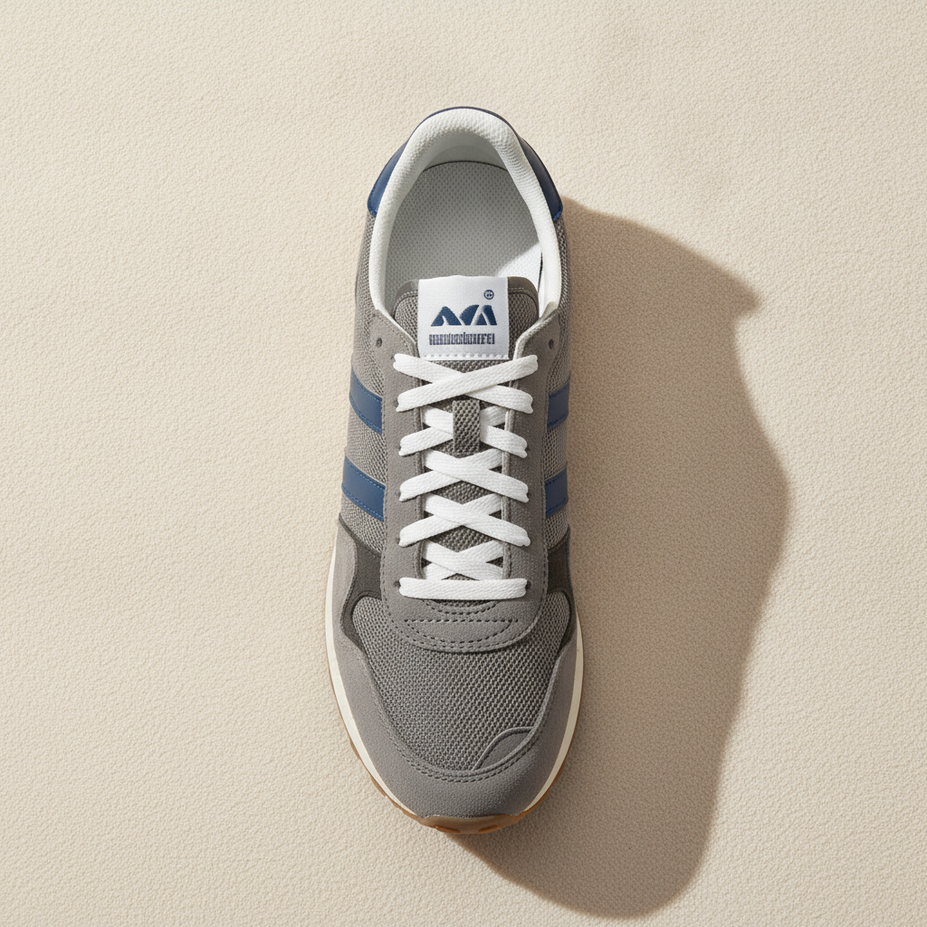 Sneakers Uomo Retrò in Camoscio – Stile Running Vintage Anni '80 - vista dall'alto