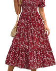 Angeli Robe Donna Fiorita – Maniche a Sbuffo, Vita Annodata, Taglio Mini Estivo Chic