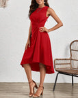 Vestito Midi Elegante da Donna Clara – Abito Senza Maniche con Vita Plissettata