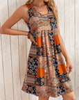 Luna Abito Donna – Abito Mini Floreale Senza Maniche Taglio Fluido Boho Estate