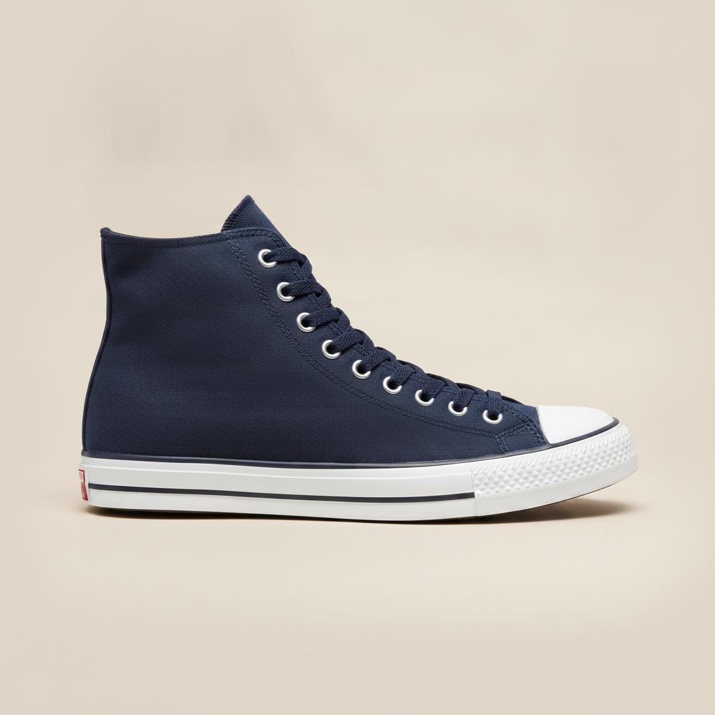 Sneakers Uomo Alte in Canvas – Casual Urbane Senza Tempo - Blu Navy