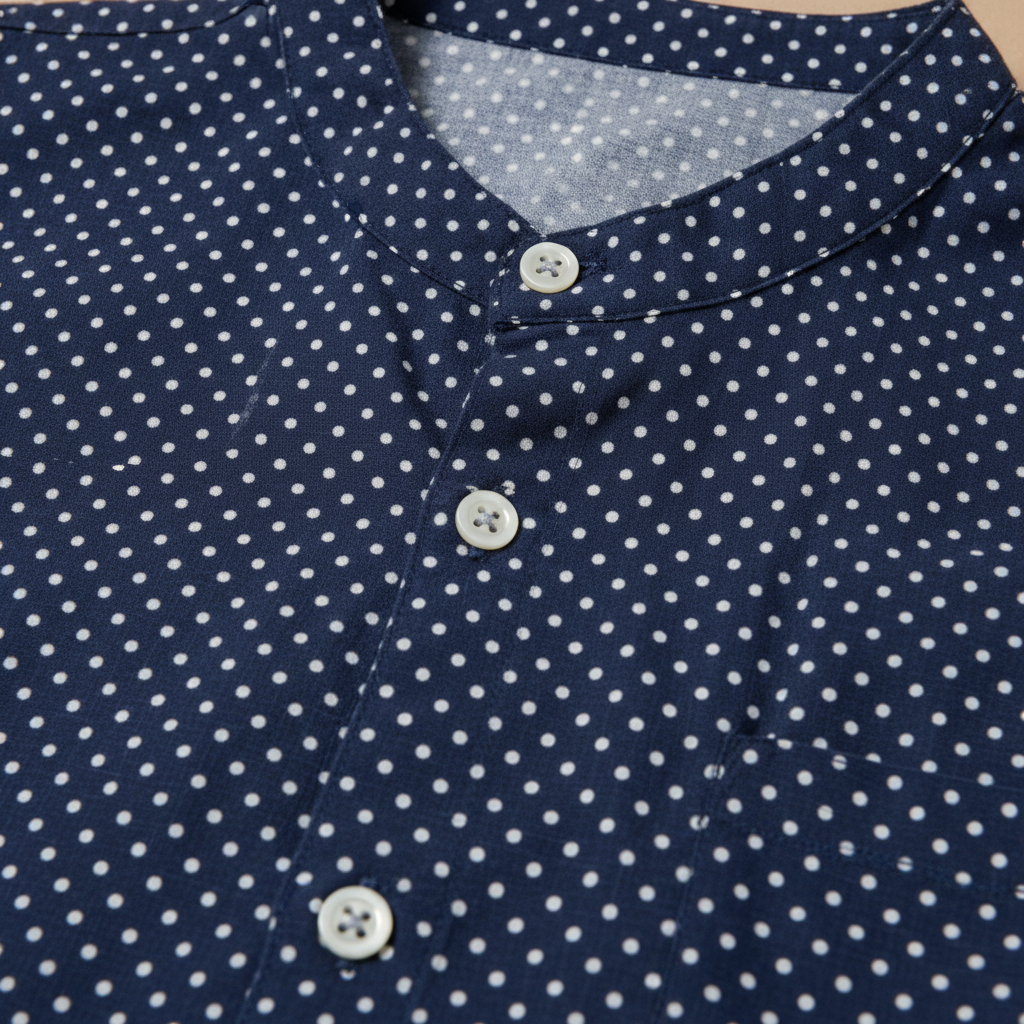 Completo Coordinato Uomo Camicia a Pois e Pantaloncini - dettaglio
