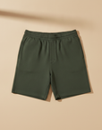 Pantaloncini Sportivi Uomo in Cotone – Casual Rilassati Estivi - Verde Militare