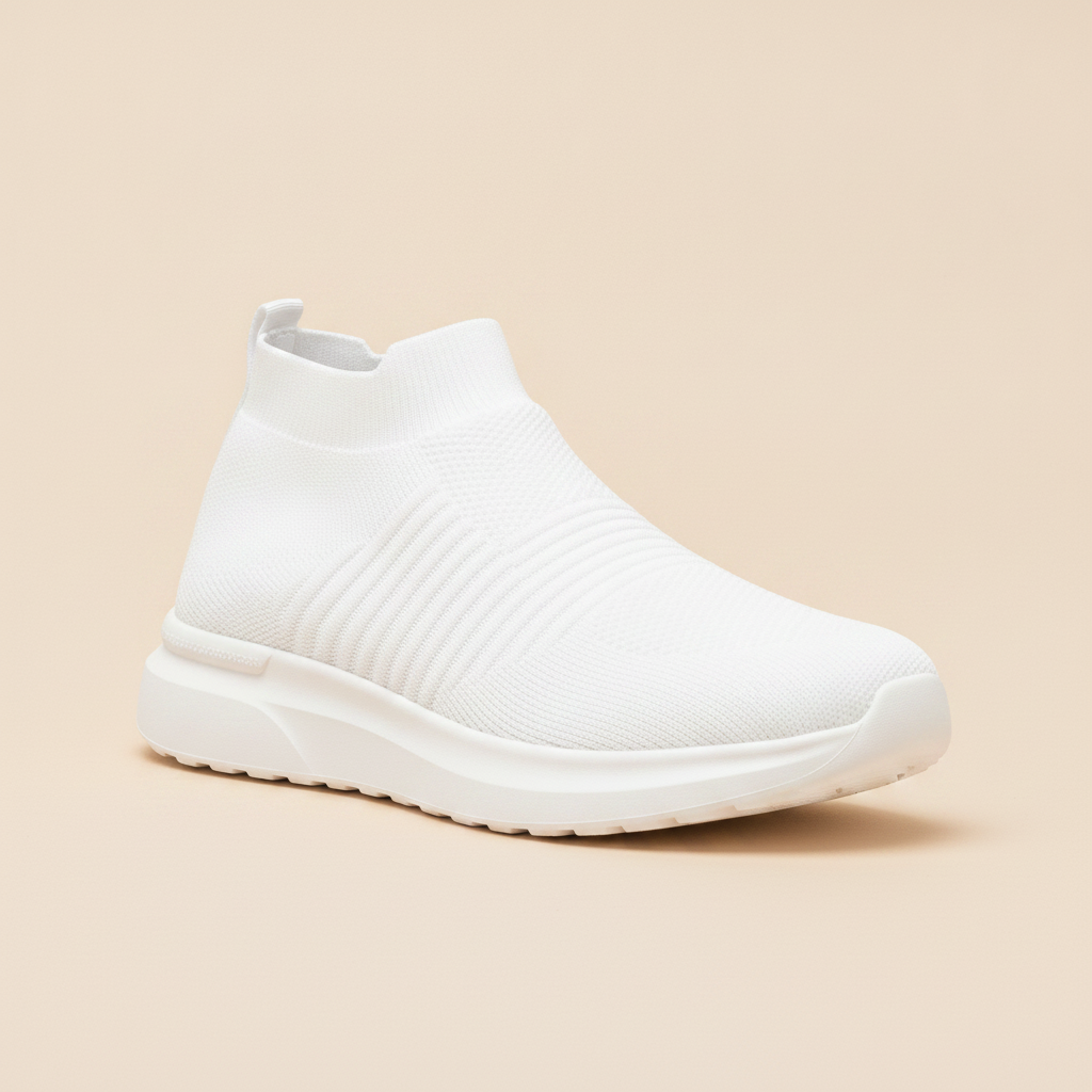 Sneakers Uomo in Tessuto Knit – Leggere e Traspiranti Ultra Comode - Bianco