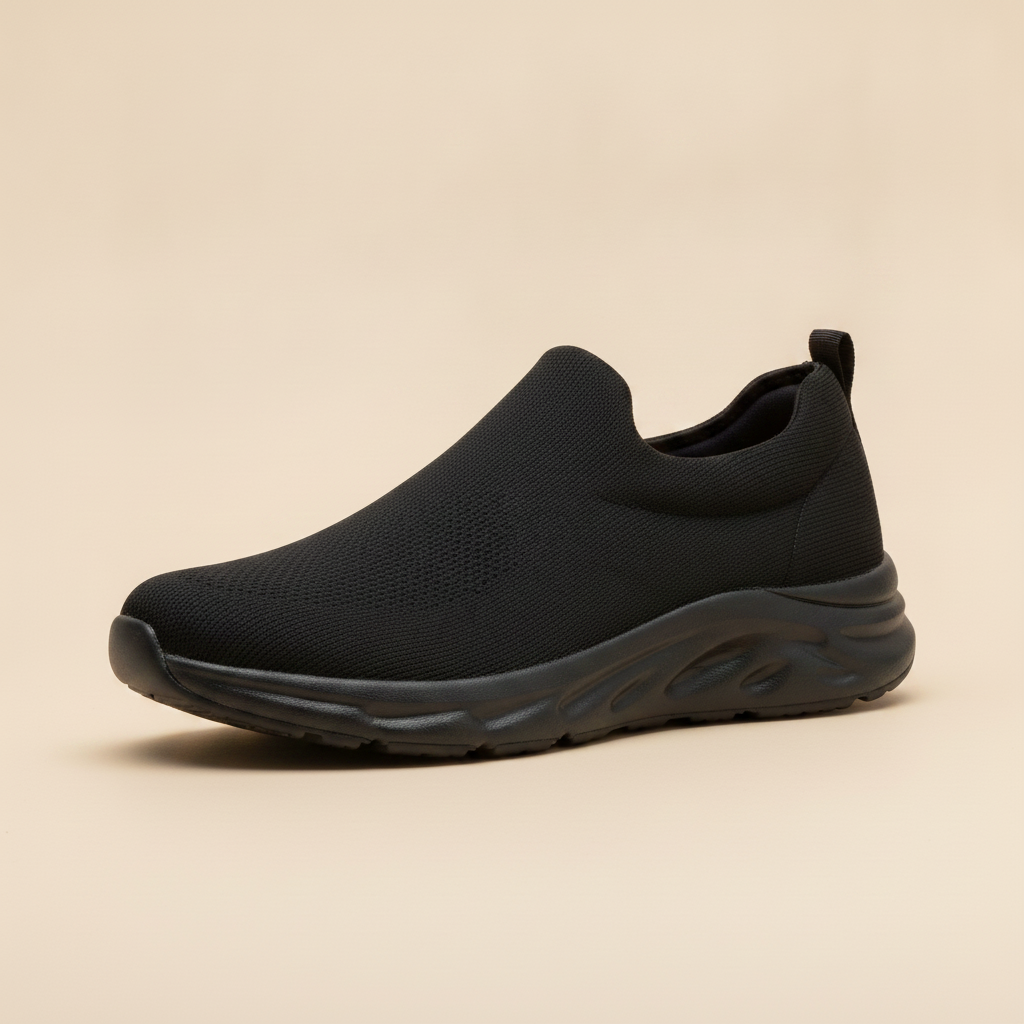 Sneakers Uomo Comfort Memory Foam – Massima Comodità Tutto il Giorno - Nero