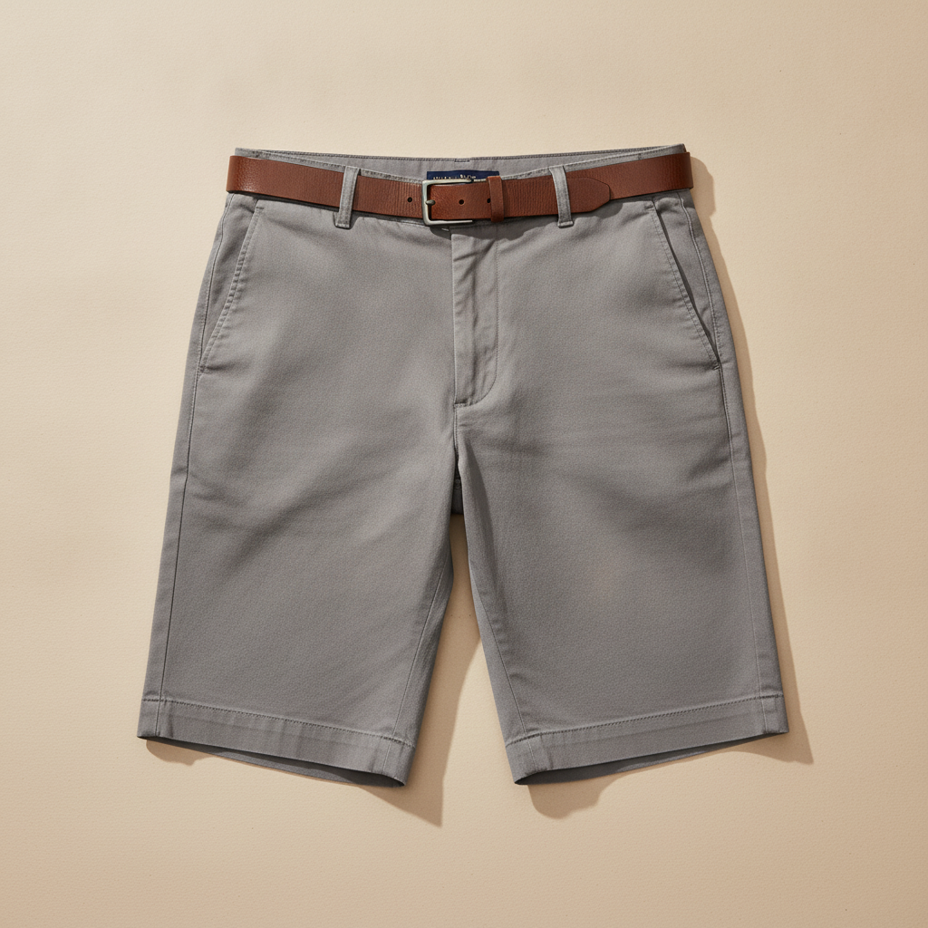 Bermuda Chino Uomo in Cotone – Eleganti e Versatili per l'Estate - Grigio