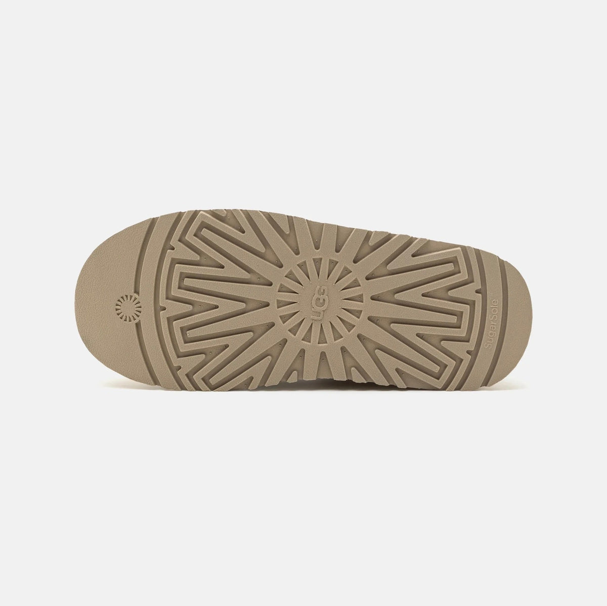 UGG Tazz Mustard Seed ciabatte platform donna in pelle scamosciata e montone senape, vista posteriore