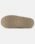 UGG Tazz Mustard Seed ciabatte platform donna in pelle scamosciata e montone senape, vista posteriore
