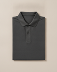 Polo Uomo Micro-Fantasia – Motivo Discreto ed Elegante - Grigio Scuro