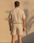 Completo Coordinato Uomo Overshirt Leggero e Pantaloncini - vista posteriore