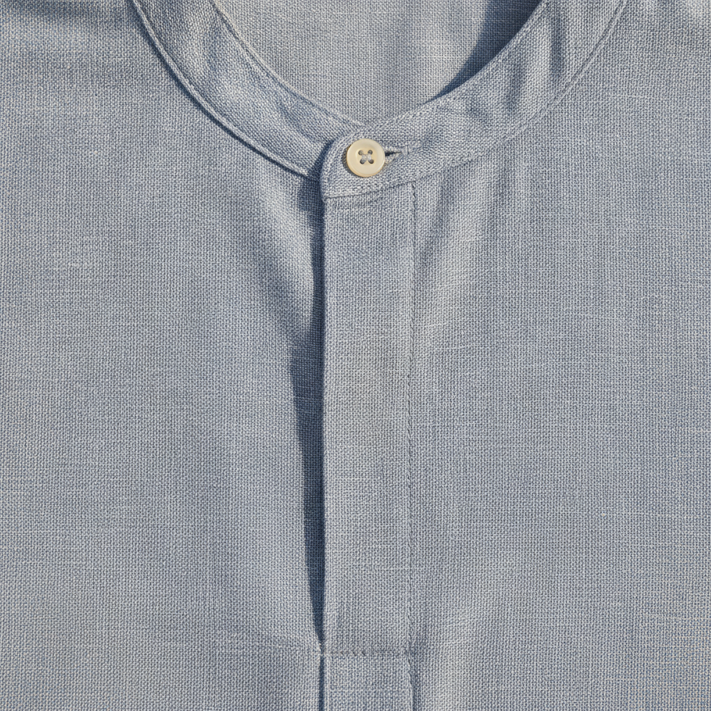 Completo Coordinato Uomo Camicia Chambray e Pantaloncini - dettaglio