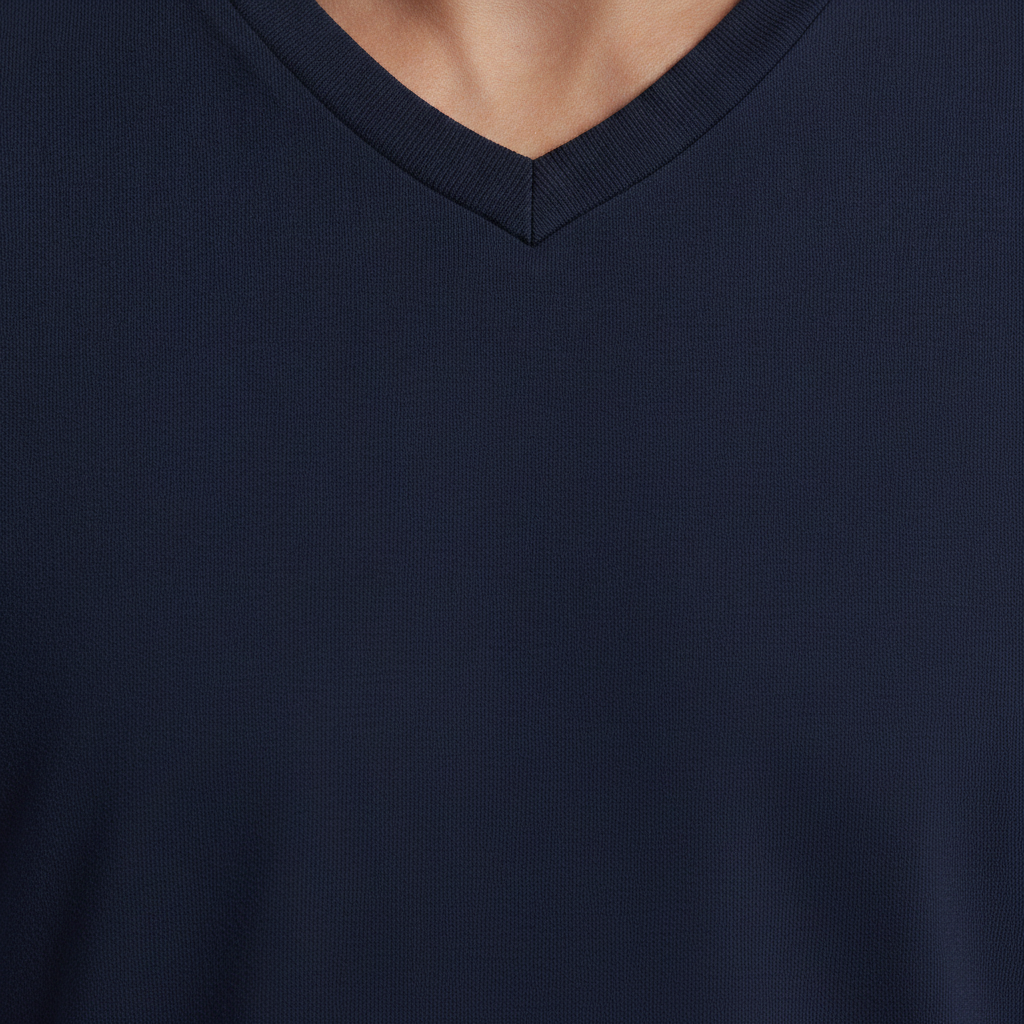 T-shirt Uomo Scollo a V in Cotone – Elegante e Versatile - dettaglio