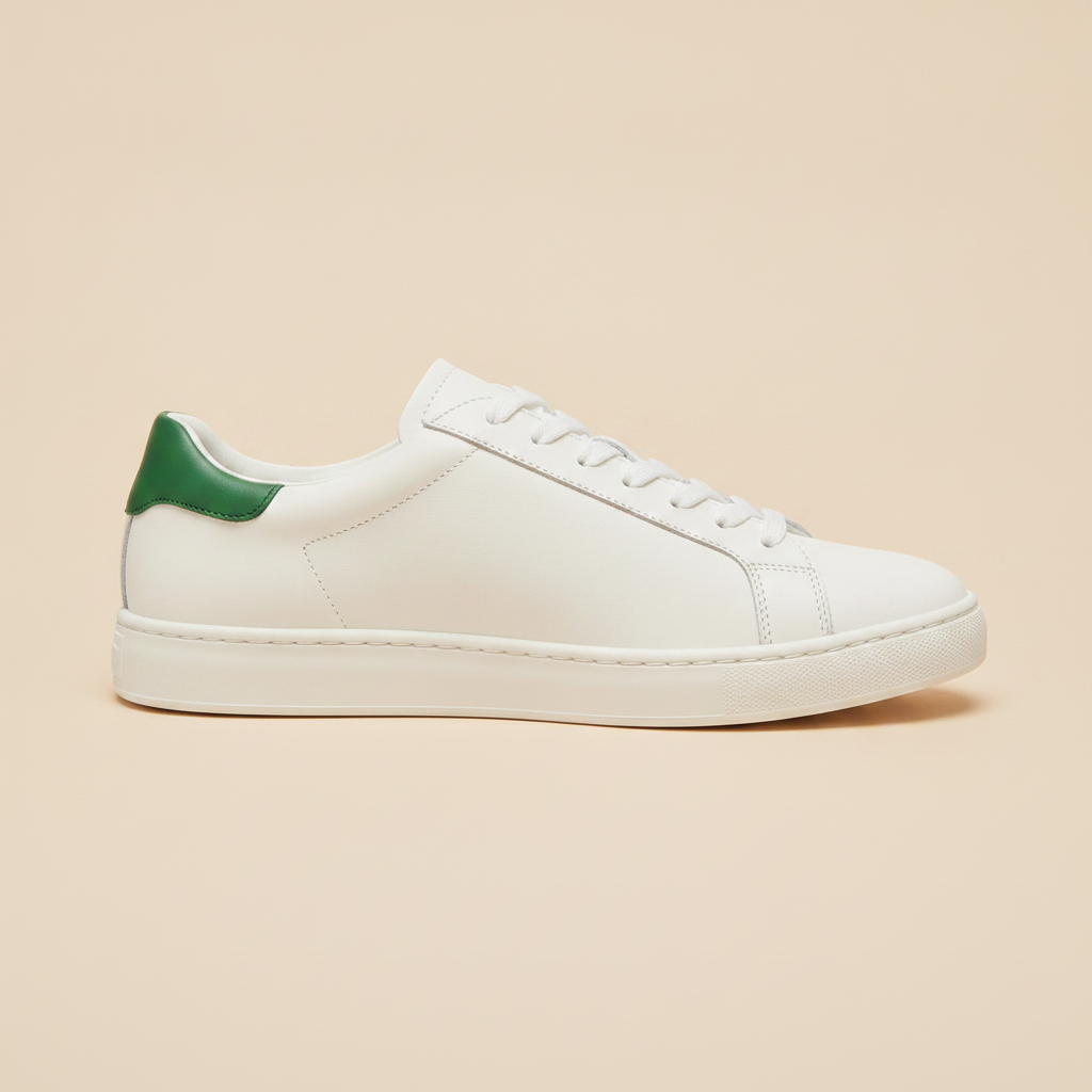 Sneakers Uomo Bianche Classiche – Stile Tennis Senza Tempo - vista laterale