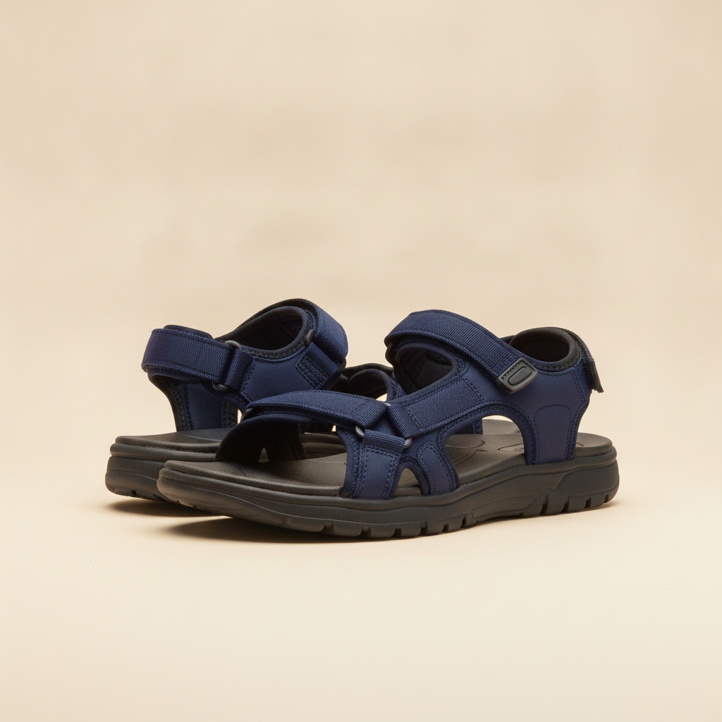 Sandali Sportivi Uomo con Fascette – Comfort e Grip Estivo - Blu Navy