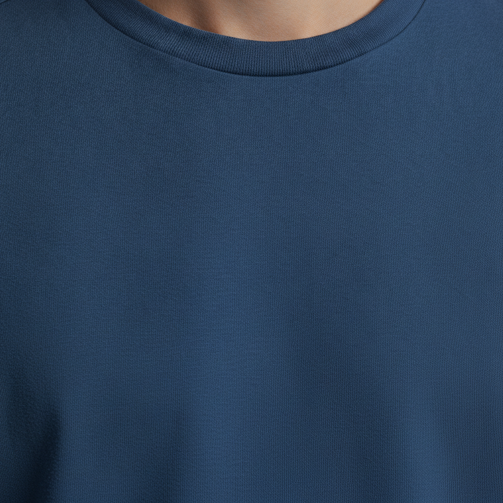 T-shirt Uomo Effetto Fiammato – Texture Slub Casual - dettaglio