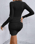 Vestito Emma da Donna – Vestito in Maglia Costine con Scollo a V, Bodycon Mini Elegante