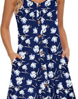Gabbie Robe Été Donna – Spalline Sottili, Scollo a V e Tasche, Taglio Fluido Spiaggia