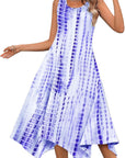 Léa Vestito Midi Donna – Vestito Floreale Senza Maniche A-Line Con Tasche Estate