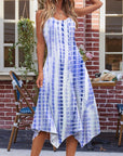 Léa Vestito Midi Donna – Vestito Floreale Senza Maniche A-Line Con Tasche Estate