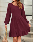 Élise Abito Maglia Donna – Abito Maglia Collo Quadrato Maniche Lunghe Autunno Inverno