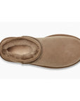 UGG Classic Ultra Mini Antilope stivaletti donna in pelle scamosciata e montone beige, dettaglio suola
