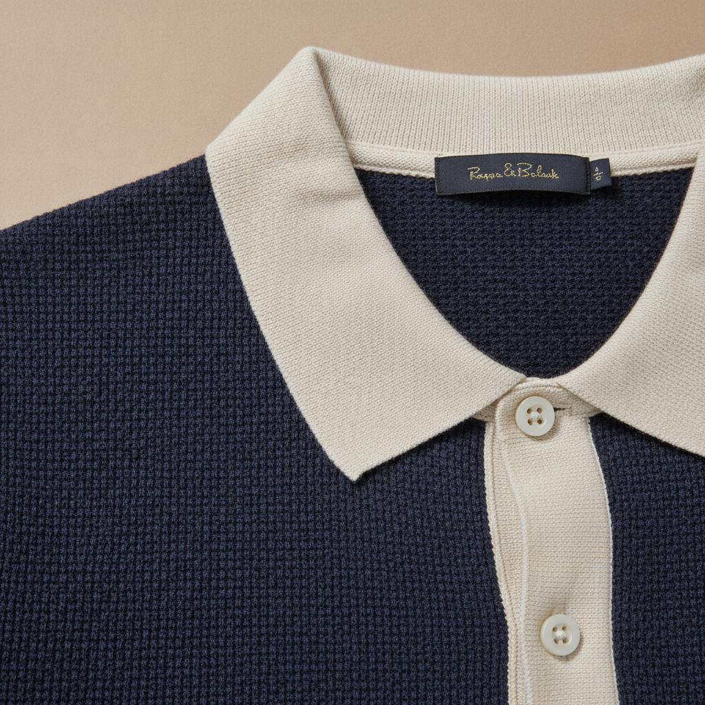 Completo Coordinato Uomo Polo Bicolore e Pantaloncini - dettaglio