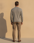 Polo Uomo Manica Lunga in Cotone – Elegante Casual per Mezza Stagione - vista posteriore