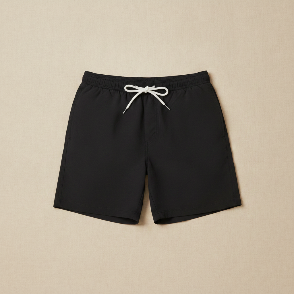 Costume Uomo Boxer ad Asciugatura Rapida – Tinta Unita Essenziale - Nero