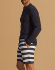 Pantaloncini Uomo a Righe Estivi – Stile Mediterraneo Fresco - vista laterale