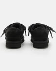 UGG Lowmel Lo Black sneakers uomo e donna in pelle scamosciata nero, dettaglio suola