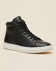 Sneakers Uomo Alte in Pelle – Design High-Top Casual Premium - Nero
