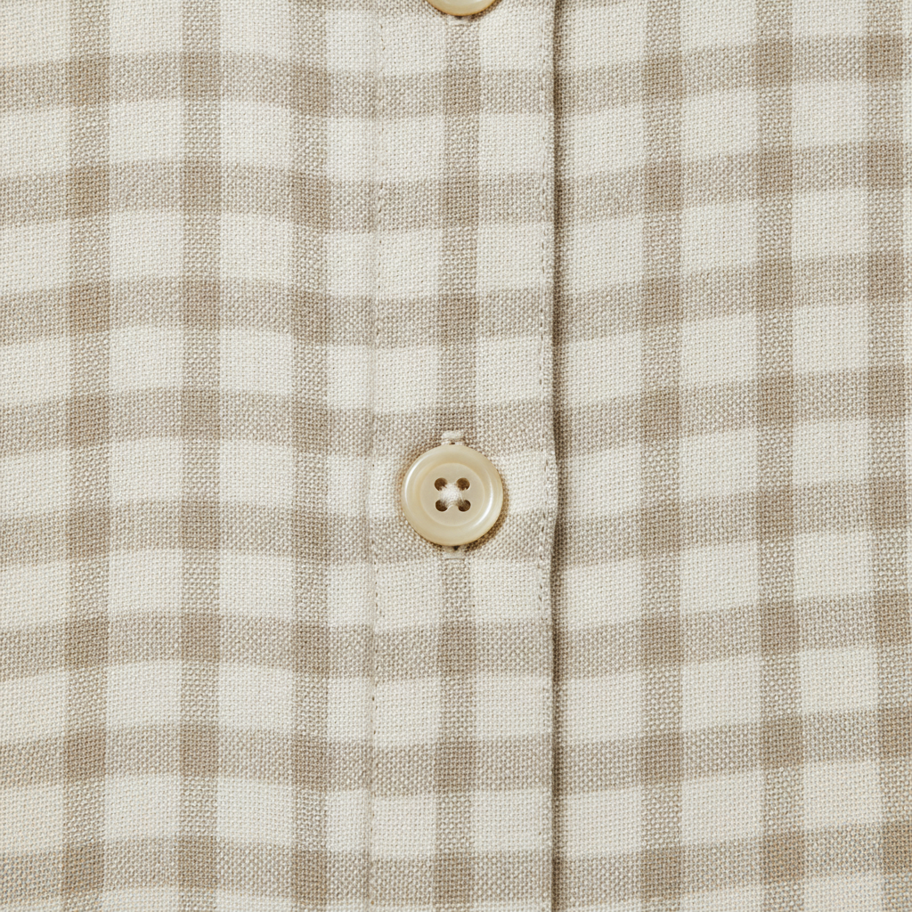 Completo Coordinato Uomo Camicia Quadri Windowpane e Pantaloncini - dettaglio