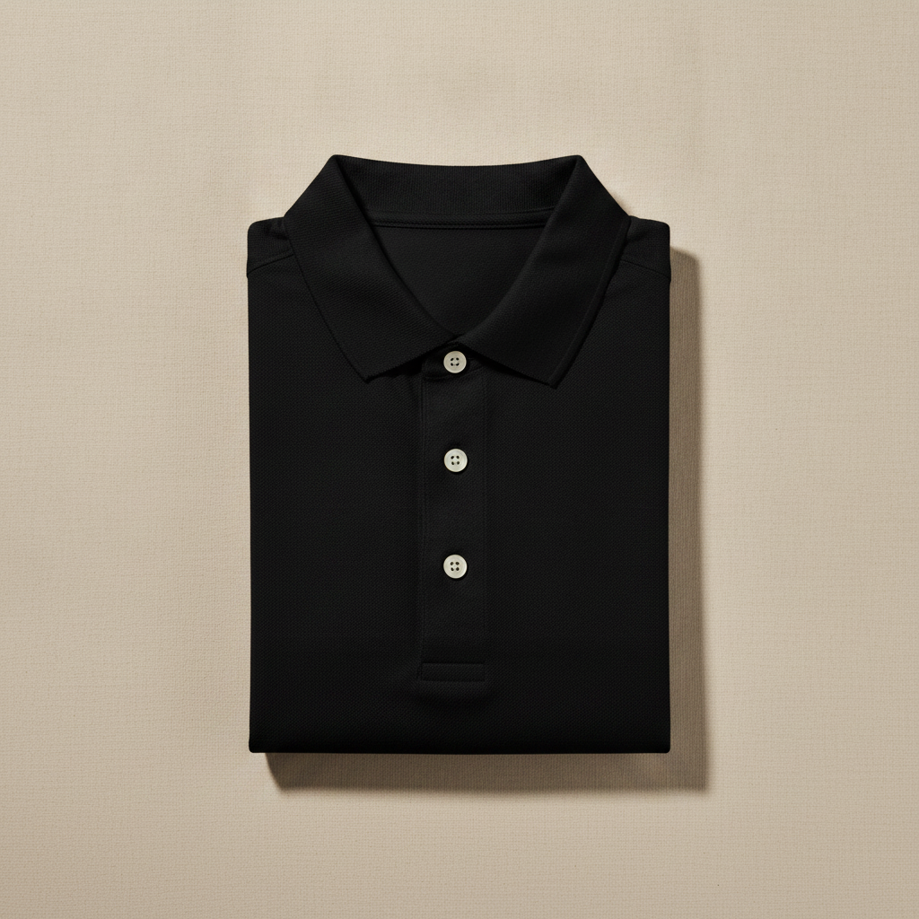 Polo Uomo Premium Filo di Scozia – Cotone Pregiato Setoso - Nero