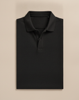 Polo Uomo in Piqué Riciclato – Eco-Design Resistente - Nero