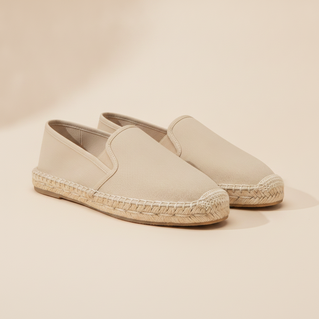 Espadrillas Slip-On Chiuse Uomo – Casual Eleganti Estive - Beige