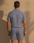 Completo Coordinato Uomo Camicia a Fiori e Pantaloncini - vista posteriore