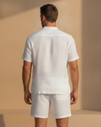 Completo Coordinato Uomo Camicia Voile Leggera e Pantaloncini - vista posteriore