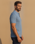 Polo Uomo Vintage Lavata – Effetto Slavato Casual Rétro - vista laterale