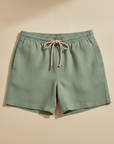 Costume Boxer Uomo Effetto Lino – Elegante e Naturale al Mare - Verde Salvia