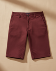 Pantaloncini Chino Slim Uomo – Vestibilità Moderna Aderente - Bordeaux