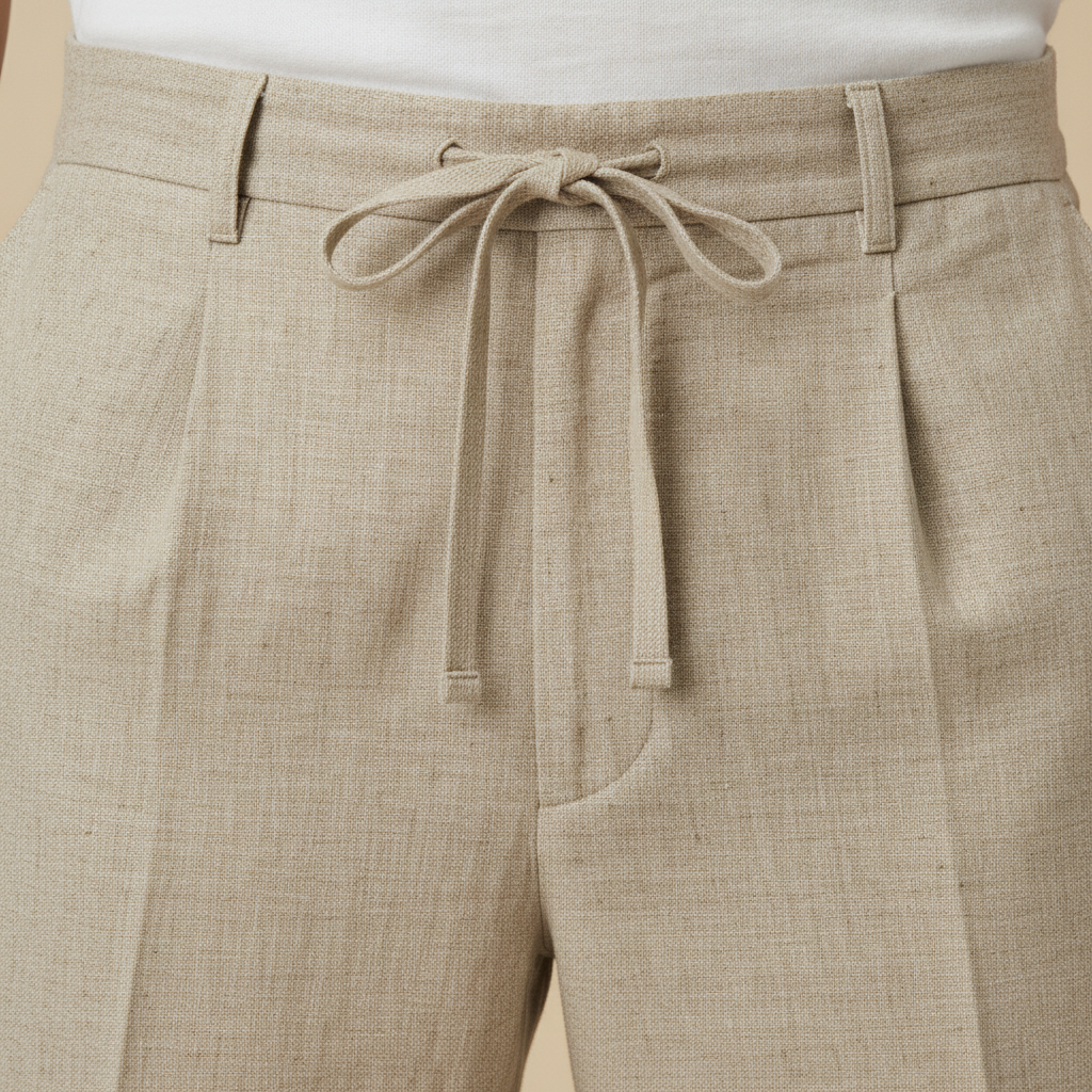 Pantaloncini Uomo in Misto Lino – Leggeri e Traspiranti - dettaglio