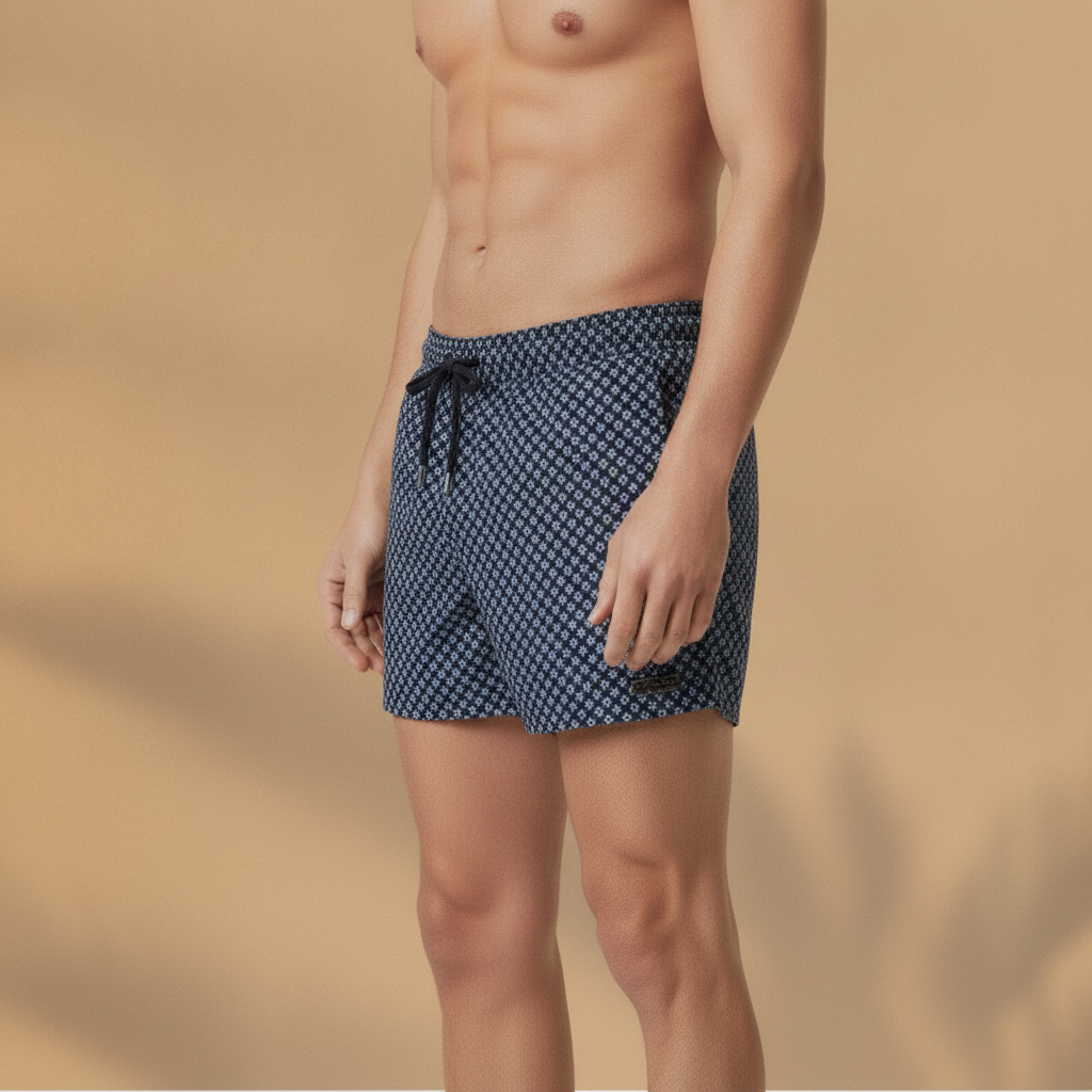 Costume Uomo a Micro-Fantasia – Elegante ed Estivo Quick-Dry - vista laterale